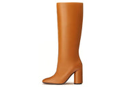 HERMES DRESSAGE Knee High Boots 9.5cm Women's Beige