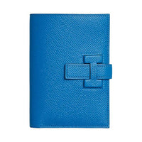 HERMES H Passant Epsom Leather Wallet Women's B3 Bleu Zanzibar Tanzanian Blue