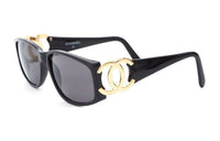 CHANEL Square Sunglasses Women's Black