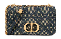 DIOR Caro Technology Canvas Shoulder Bag Canvas Bag Crossbody Bag Handbag Women's Blue