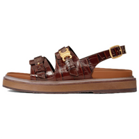 CELINE Triomphe Beach Sandals Women's Brown