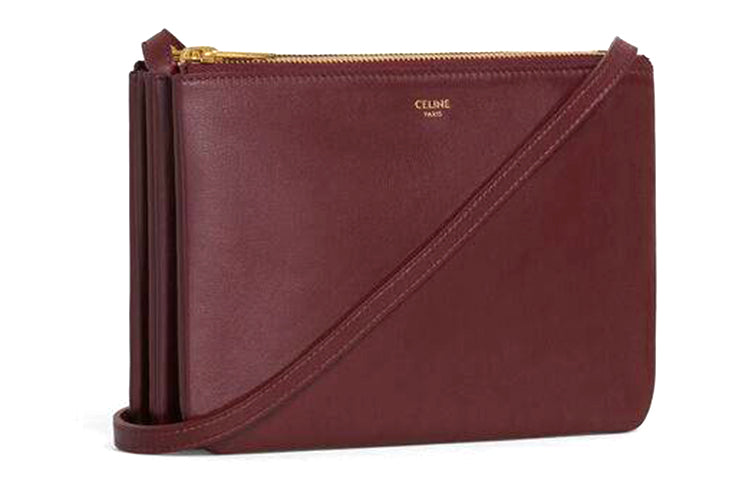 CELINE Trio Lambskin Handbag, Crossbody Bag, Shoulder Bag Women's