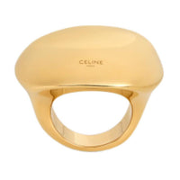 CELINE Formes Abstraites Sphere Ring In Brass With Gold Finish