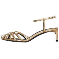 CELINE Triomphe Slim Heel High Heels 5cm Women's Gold