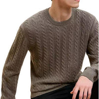 HERMES Sweater Men's Mud Charcoal Brown