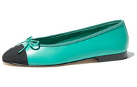 CHANEL Casual Single Shoes 1cm Women's Turquoise
