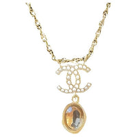 CHANEL Pearl Necklaces Women's Gold