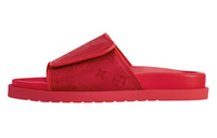 LOUIS VUITTON Miami Rubber Sole Slide Slippers Men's Red