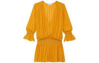 SAINT LAURENT Long-Sleeved Dresses Women's Yellow