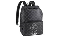 LOUIS VUITTON Coated Canvas With Eclipse Leather Backpack Regular Men's Black