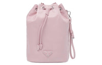 PRADA Fabric Bucket Bag Clutch Women's Snow Pink
