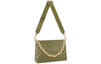 LOUIS VUITTON Coussin Handbag Mm Monogram Embossed Khaki