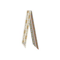 HERMES Silk Scarves Women's Cream