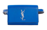 SAINT LAURENT Leather Fanny Pack Women's Royal Blue
