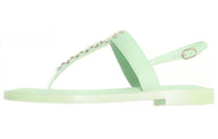 CHANEL Stylish Sandals Women's Light Green