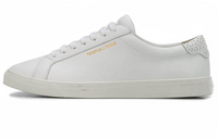 SAINT LAURENT Andy Low Top Stylish Skateboarding Shoes Women's White Distressed Style