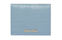 MIU MIU Leather Wallet Women's Blue