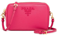 PRADA Cow Leather Small Square Bag Crossbody Bag Shoulder Bag Women's Pink