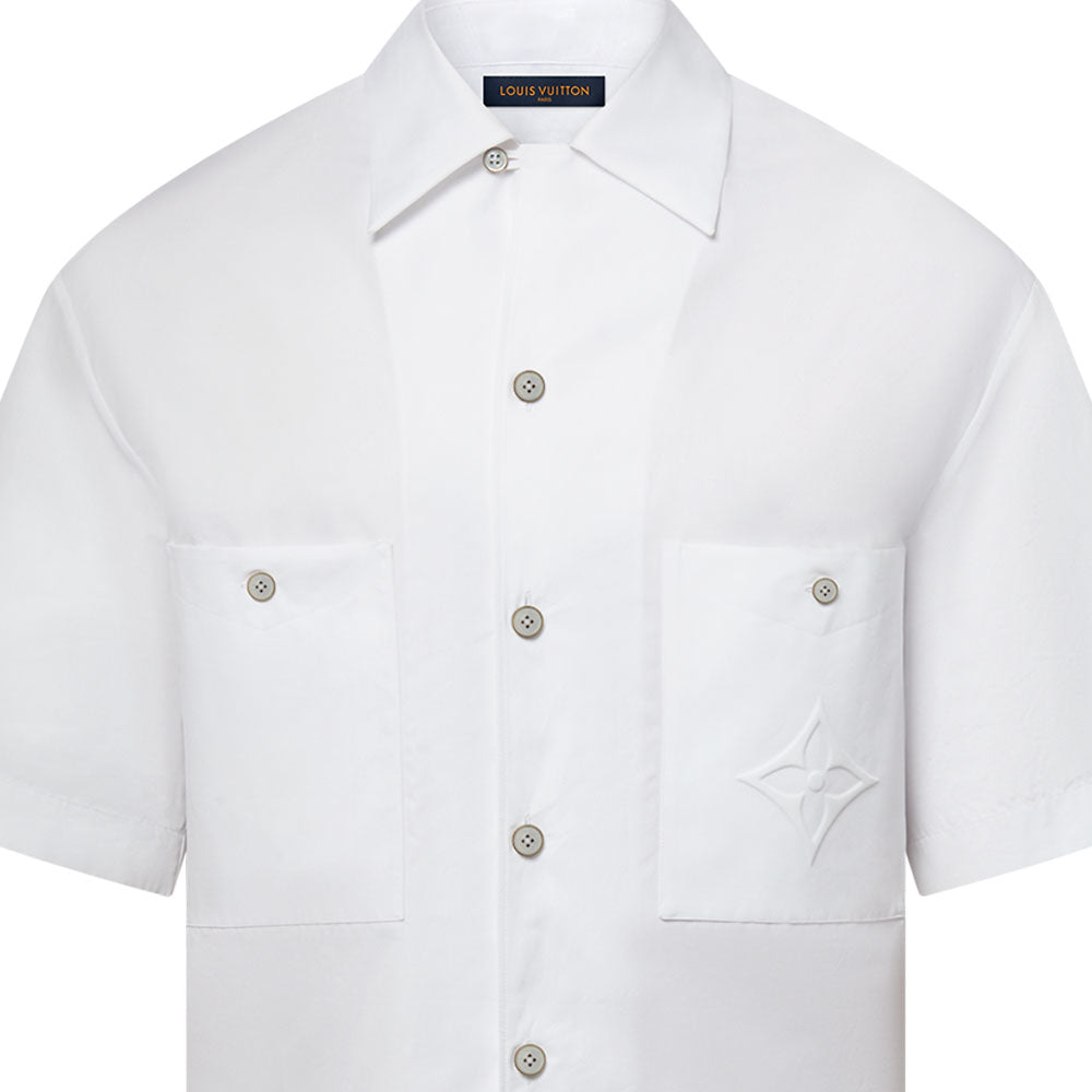 LOUIS VUITTON Signature Short-Sleeved Cotton Shirt