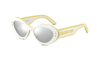DIOR Acetate Irregular Shape Sunglasses Unisex White