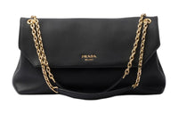 PRADA Leather Portable Crossbody Bag Shoulder Bag Women's Black
