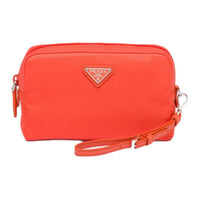 PRADA Recycled Polyamide Toiletry Bag Women's Orange
