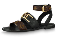 LOUIS VUITTON LV Academy Strap Sandals Women's Black