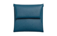 HERMES Bastia Madame Calfskin Wallet Women's S4 Deep Blue Dark Blue