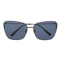 DIOR Metal Square Sunglasses Women's Ruthenium Purple