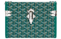 GOYARD Cassette Canvas With Leather Trim TRUNK Hard Case With Crossbody Bag Unisex Green
