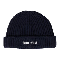 MIU MIU Fabric Beanies Unisex Blue