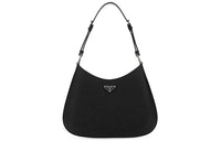 PRADA Leather Shoulder Bag Crossbody Bag Women's Black