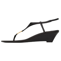 SAINT LAURENT CASSANDRE One Strap Sandals 4cm Women's Black