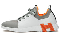 HERMES Depart Low-Top Casual Shoes Men's Gray White Orange