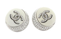CHANEL Stud Earrings Women's Silver