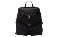 PRADA Fabric With Leather Backpack Men's Black