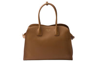 PRADA Leather Tote Bag Shopping Bag Handbag Large Size Women's Caramel