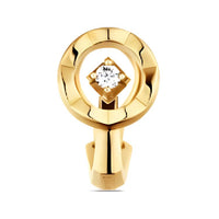 CHANEL Diamond Clip-On Earrings Unisex Gold