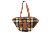 CELINE Fabric Shopping Bag Handbag Regular Women's Yellow