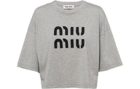 MIU MIU SS23 T Shirt Women's Gray
