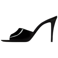 SAINT LAURENT Romy Almond Peep Toe Mules Women's