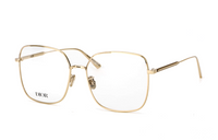 DIOR Metal Irregular Shape Eyeglass Frames Women's Gold