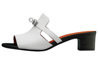 HERMES Slide Slippers Women's White