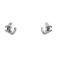 CHANEL Metal Earrings Women's Silver