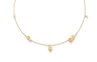 DIOR Metal Crystal Lacquered Necklaces Women's Gold