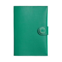 HERMES Evercolor Calfskin Card Holders Passport Holders Men's Iridescent Green