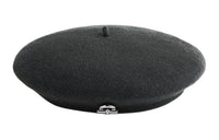 HERMES Merino Wool Felt Berets Women's Charcoal Gray