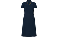 LOUIS VUITTON Short-Sleeved Dresses Women's Dark Blue
