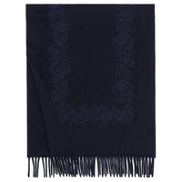Loro Piana Cashmere Knit Scarves Women's Marine Blue