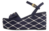 LOUIS VUITTON Strap Sandals 3.5cm Women's Blue